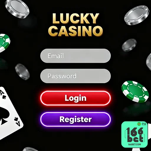 Tela de login de cassino online com jogos móveis e promoções